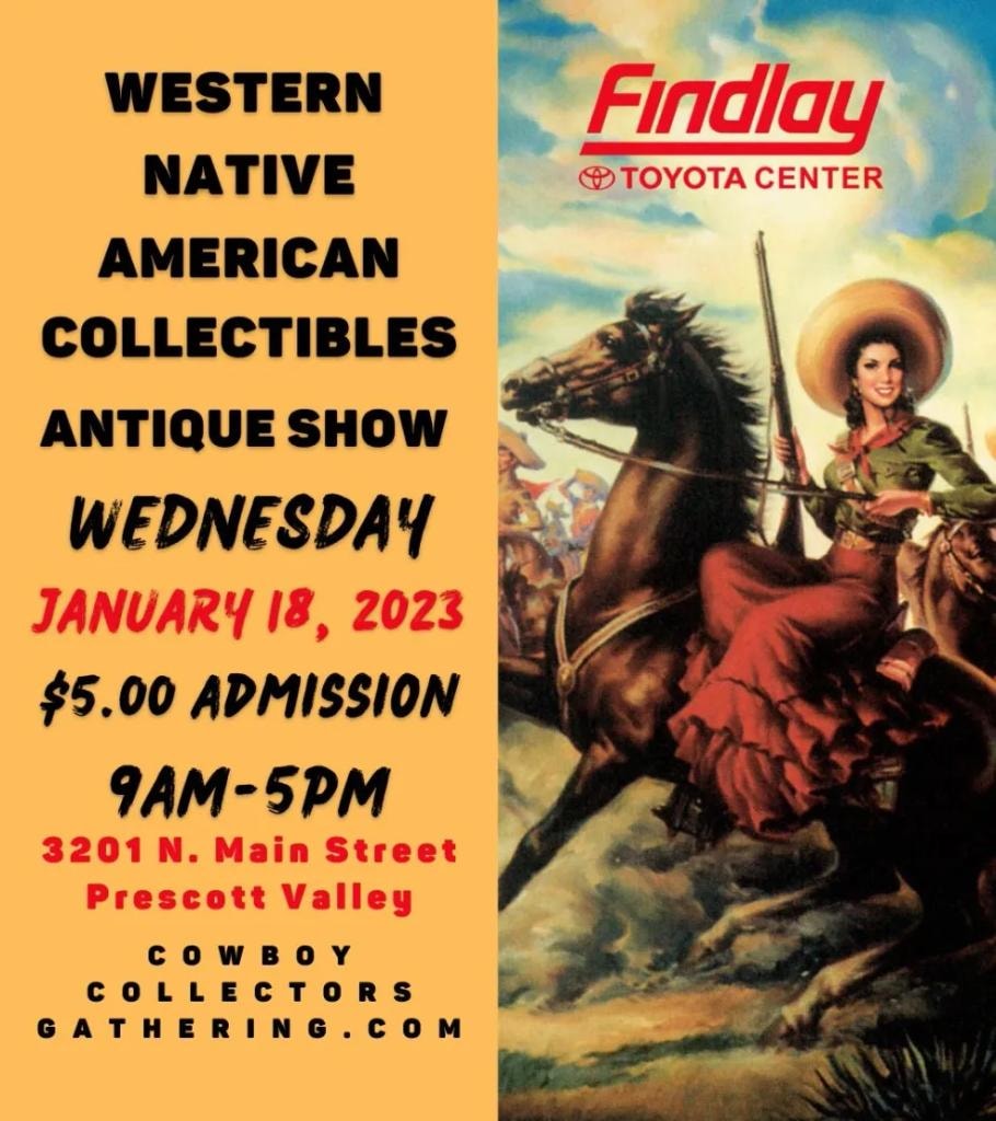 CCG 2023 Western Native American Collectibles Antique Show poster — January 18, 2023